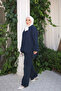 Navy Blue Jacket and Trousers Muslin Set - 2