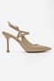 Women's Black Pointed Toe Thin Heeled Ankle Strap Stiletto Shoes 9 cm - 2