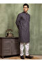 Mens Embellished Cotton Kurta Set - 2