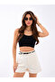 Marina 100% Cotton Belted Shorts - 2