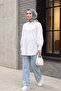 Zippered Palazzo Jeans with Pockets - Ice Blue - 4