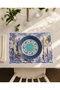 6-Piece Blue Colette Linen Placemat Set Supla |   Stain Resistant |   Modern Table Decor