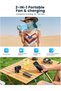 5200mAh Portable Handheld Fan Rechargeable - 3 Speeds Foldable Personal Cooling, 2-IN-1 Hand Held Fan Battery Operated, 20H Runtime for Travel/Summer/Concerts/Women (Black) - 3