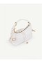 Women's Faux Leather Strap Shoulder Bag with Zipper and Rope Detail - 3