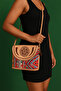 Indian Handcrafted Antique Rectangle Bucket Vegan Leather Bag - 4