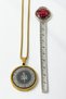 Gold Color Inshirah and Allah Words Double Color Ayetel Kursi Written 60 cm Thick Doc Chain Stainless Steel Necklace - 3