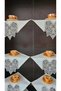 4 Piece Gardenia French Guipure Detailed Living Room Display Cabinet, Silver Napkin Holder, Coffee Table Set - 4