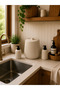 Decorative Bohemian Style Special Design 3-Piece Kitchen Set: Liquid Soap Dispenser, Detergent Dispenser, and Countertop Trash Can, Hand and Dish Soap Dispenser Set. - 8