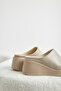 Women's Beige Comfortable Filled Heeled Slippers - 5