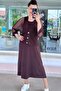 Mesh Cardigan Modal Fabric Dress Set 6Y318