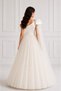 Girl's Ecru One-Shoulder Bow Detailed Puffy Tulle Princess Dress - 2