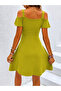 Women's Off-The-Shoulder Strappy V-Neck Short Modal Dress - 3