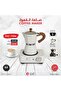 ماكينة صنع القهوة الكهربائية موكا، سعة 300 مل / 6 أكواب، تسخين سريع 500 واط، تحكم قابل للتعديل في درجة الحرارة، أبيض/خشبي - 6