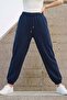 Women's balloon modal jogger sweatpants - navy blue - 2