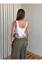 Ecru Heart Neckline Ruffled Bustier - 4198 - 5