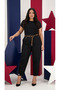 Plus Size Elastic Waist Belted Pocketed Lycra Mom Women's Trousers - 4