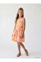 Lcw Kids Pink Crew Neck Patterned Girl's Dress