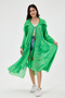 Women's Green Witch Hooded Bohemian Kaftan Size 38 - 44 - 2