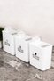 3-Piece 2200 ml Self-Scaled Detergent Set Colored, White, Black Label Detergent Dispenser Set Storage Container - 5
