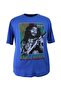 Men's Oversize Size Single Jersey Crew Neck Printed T-Shirt Suitable for 110-120 Kilograms