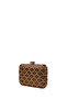 Women's Bronze Long Chain Strap Stoned Mini Portfolio Evening Dress Bag 26Pbd2739Ts - 5