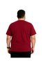 Men's Large Size Burgundy Crew Neck Short Sleeve Brooklyn T-Shirt 3Xl-4Xl-5Xl-6Xl - 3