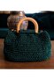 Emerald green crochet bag - 2