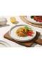 12 Piece Stoneware Dinner Set, Modern Design, Microwave & Dishwasher Safe - Cream White - 4