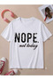 Women's Men's Nope Not Today Printed Oversized Crew Neck T-Shirt