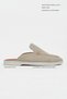 Letty Beige Suede Leather Flat Sole Women's Loafer Slippers - 2