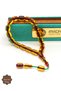 Transparent Brown System Tasseled Capsule Cut Fire Amber Prayer Beads 201025673 - 2