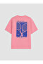 Lcw Vision Pink 100% Cotton Oversize Women's T-Shirt - 7
