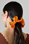 Orange Sequin Hand Knitted Hairpin – Handmade Cotton Viscose Hairpin