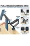 Dual Monitor Mount Stand, Adjustable Monitor Stand, Articulating Gas Spring Monitor Arm - 4