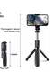 Foldable Tripod Monopod Selfie Stick Blue tooth With Wireless Button Shutter Selfie Stick With LED For iOS Android - 2
