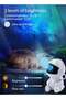 Astronaut Starry Sky Projector, LED Night Light with Remote Control 360° Rotation 16 Modes - 2
