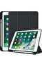iPad 6th/5th Generation Case with Pencil Holder, Folio Stand, Auto Wake/Sleep, Black