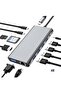 12-in-1 USB C Hub Docking Station with 4K HDMI, VGA, USB 3.0, Ethernet, SD/TF Card Reader