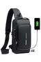 Waterproof Anti-Theft Sling Bag for Men with USB Charging Port - Crossbody Shoulder Backpack