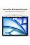 Blue Gray Trifold Case with Pencil Holder for iPad Air 13” M2 (2024) & iPad Pro 12.9” (6th/5th/4th Gen) - 3
