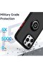 iPhone 16 Pro Case – Blue Matte Shockproof Bumper with Metal Ring Holder Kickstand & Magnetic Car Mount - 5