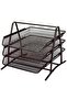 3 Layer Metal Paper Tray (Black) - 2