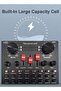 V8S Live Sound Card Bluetooth Sound Mixer Board 3.5mm Audio Interface Live Sound Card with 16 Sound Effects - 6