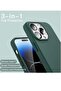 iPhone 14 Pro Max 5-in-1 Case – Green Liquid Silicone with 2 Screen Protectors - 2