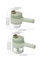 4 in 1 Handheld Electric Vegetable Cutter Set, Mini Wireless Garlic Mud Masher Chopper - 5