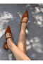 حذاء AMORE TABA SUEDE بكعب قصير 3 سم وحزام - 4