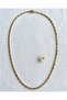 Flat Rectangular Ring Gold Mirror Chain Necklace - 3