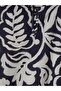 Lcw Everyday Navy Blue Ruffled High Neck Patterned Dress - 8