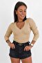 Bluza casual maro - 3