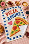 Pizza Amore and Send Noods Written Italian Cuisine Patterned Modern Stylish 2-Piece Kitchen Towel Set 35X55 - 2